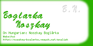 boglarka noszkay business card
